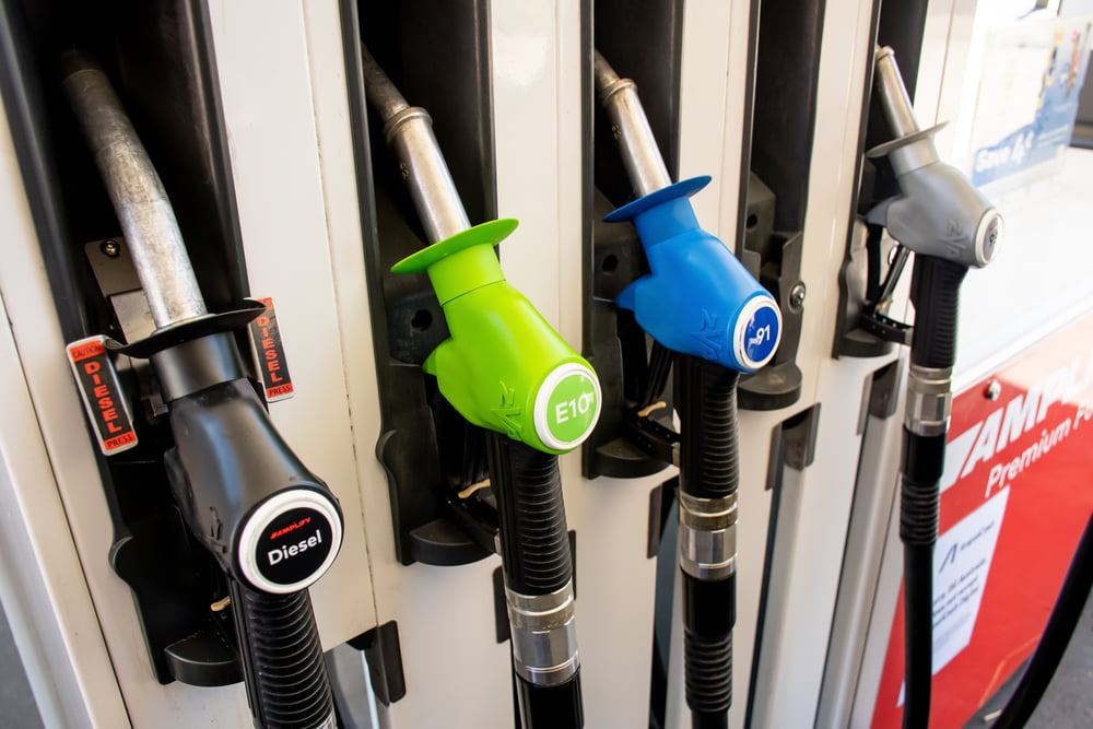 A photo of petrol pumps in Australia